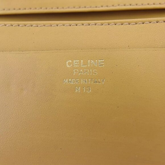 CELINE Case Case Macadam Beige PVC ?~ Leather Authentic Used - Picture 14 of 14